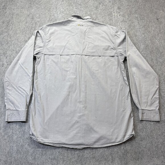 Carhartt Force Mandan Shirt Men M Gray Ripstop Nylon Cotton Long Sleeve Solid - Picture 7 of 16